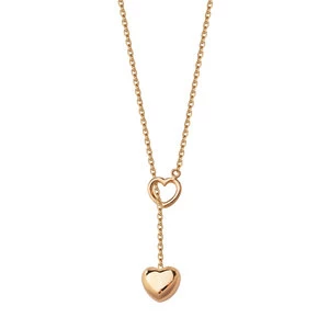 Naszyjnik srebrny pozłacany - Hearts Hearts - Biżuteria YES