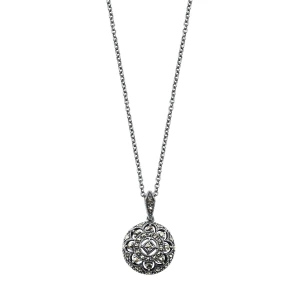 Naszyjnik srebrny z markazytami Markazyty - Biżuteria YES