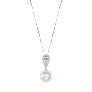 Naszyjnik srebrny z perłami i cyrkoniami - Pearls of Sky Pearls of Sky - Biżuteria YES