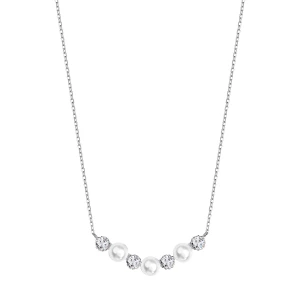 Naszyjnik srebrny z perłami i cyrkoniami - Pearls of Sky Pearls of Sky - Biżuteria YES