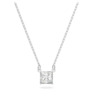 Naszyjnik Stilla Attract, Szlif kwadratowy, Biały, Powłoka z rodu Swarovski