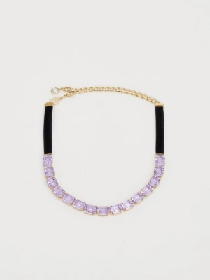 Naszyjnik Swarovski liliowy