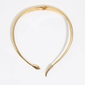 Naszyjnik sztywny wąż faktura złoty BIMBA Y LOLA