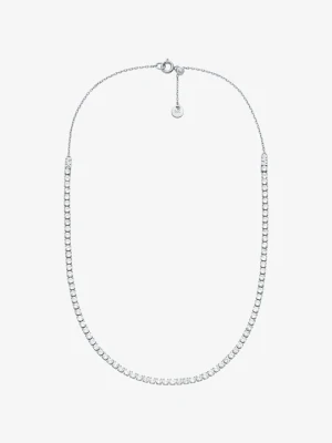 Naszyjnik tenisowy z kryształkami pavé Michael Kors SREBRNY (Srebrny)