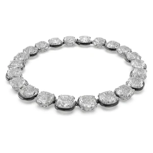 Naszyjnik typu choker Harmonia, Szlif poduszkowy, Biały, Wykończenie z różnobarwnych metali Swarovski