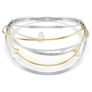 Naszyjnik typu choker Hyperbola, Szlify różnorodne, Biały, Wykończenie z różnobarwnych metali Swarovski