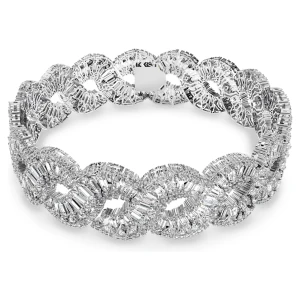 Naszyjnik typu choker Hyperbola, Szlify różnorodne, Nieskończoność, Biały, Powłoka z rodu Swarovski
