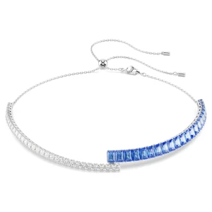 Naszyjnik typu choker Matrix, Szlify różnorodne, Niebieski, Powłoka z rodu Swarovski