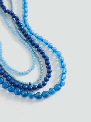 Naszyjnik typu multi-chain niebieski - Dziewczyna - Rozmiar uniwersalny - MANGO TEEN