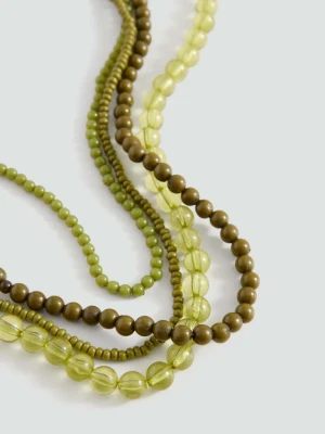 Naszyjnik typu multi-chain zielony - Dziewczyna - Rozmiar uniwersalny - MANGO TEEN