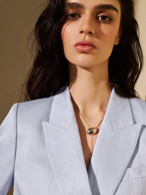 Naszyjnik w złotym kolorze z zawieszką i krawatką TARANKO