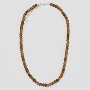 Naszyjnik z brązowo-zielonych koralików House
