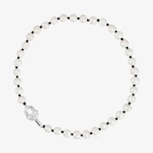 Naszyjnik Z Czarnego Nylonu O Długości 44 Cm Z Perłami Hodowanymi Tous Manifesto - Tous
