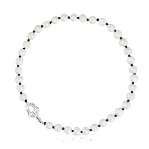 Naszyjnik Z Czarnego Nylonu O Długości 44 Cm Z Perłami Hodowanymi Tous Manifesto - Tous Rozmiar