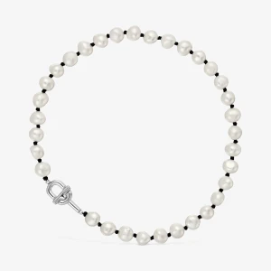 Naszyjnik Z Czarnego Nylonu O Długości 44 Cm Z Perłami Hodowanymi Tous Manifesto - Tous Rozmiar