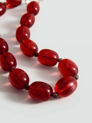 Naszyjnik z dużymi kulkami rudy - Kobieta - Rozmiar uniwersalny - MANGO