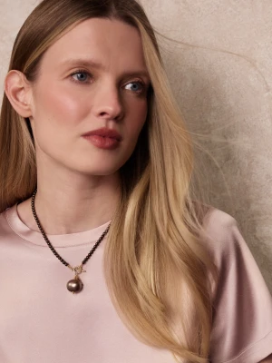 Naszyjnik z hematytu i perły Majorka TARANKO