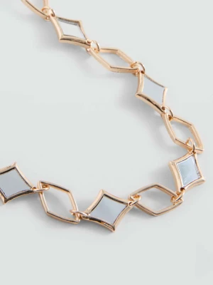 Naszyjnik z imitacją szkiełek złoty - Dziewczyna - Rozmiar uniwersalny - MANGO TEEN