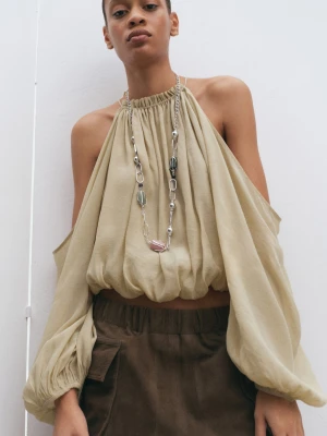 Naszyjnik z kamieniem półszlachetnym srebrny - Kobieta - Rozmiar uniwersalny - MANGO