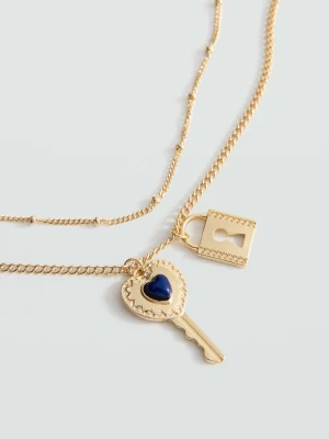 Naszyjnik z kilku łańcuszków złoty - Dziewczyna - Rozmiar uniwersalny - MANGO TEEN