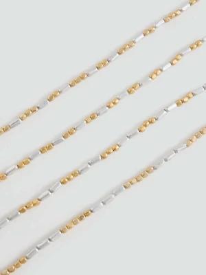 Naszyjnik z koralikami złoty - Dziewczyna - Rozmiar uniwersalny - MANGO TEEN