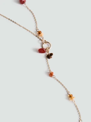 Naszyjnik z koralikową zawieszką złoty - Kobieta - Rozmiar uniwersalny - MANGO