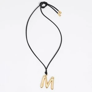 Naszyjnik z literą M sznurek złoty efekt matu BIMBA Y LOLA
