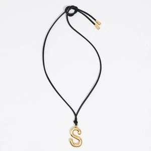 Naszyjnik z literą S sznurek złoty efekt matu BIMBA Y LOLA