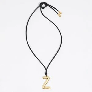 Naszyjnik z literą Z sznurek złoty efekt matu BIMBA Y LOLA