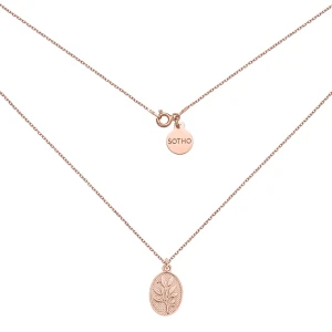 Naszyjnik z medalionem z różowego złota : Długość - 70cm SOTHO
