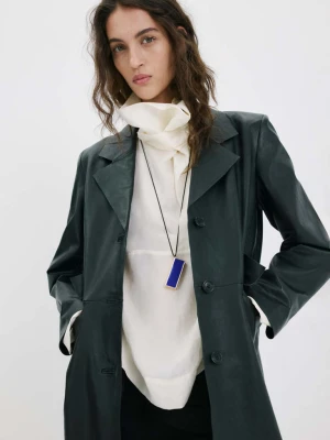 Naszyjnik z metalową zawieszką niebieski - Kobieta - Rozmiar uniwersalny - MANGO