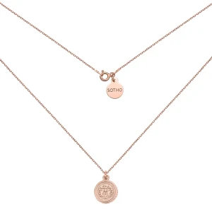 Naszyjnik z monetą z różowego złota : Długość - 50 cm SOTHO