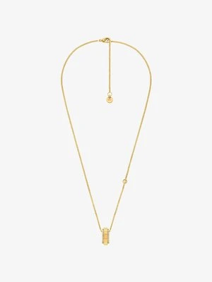 Naszyjnik z mosiężnym pierścionkiem w stylu pavé w złotym kolorze Michael Kors