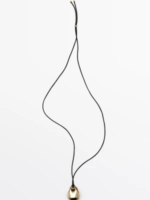 Naszyjnik Z Owalną Zawieszką Typu Bag - Złoty - Massimo Dutti - Female