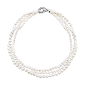 Naszyjnik z pereł z cyrkoniami - Pearls Pearls - Biżuteria YES