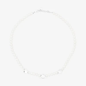 Naszyjnik Z Perłami Hodowanymi I Motywami Kwiatu Ze Srebra Bold Motif - Tous