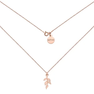 Naszyjnik z różowego złota z gałązką : Długość - 70cm SOTHO