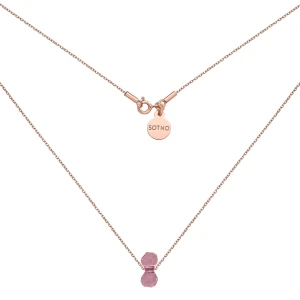 Naszyjnik z różowego złota z kryształowym ciężarkiem SWAROVSKI® CRYSTAL SOTHO