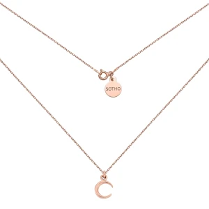Naszyjnik z różowego złota z księżycem : Długość - 45cm SOTHO