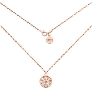 Naszyjnik z różowego złota z medalionem : Długość - 40 cm SOTHO