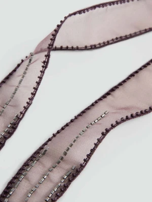 Naszyjnik z siateczki z koralikami purpurowy - Dziewczyna - Rozmiar uniwersalny - MANGO TEEN