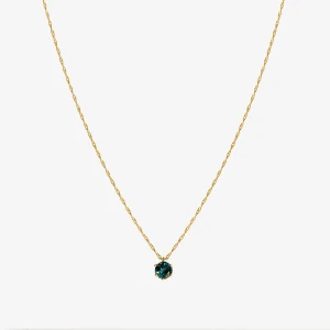 Naszyjnik z topazem london blue 3, 9 mm; złoty Ania Kruk