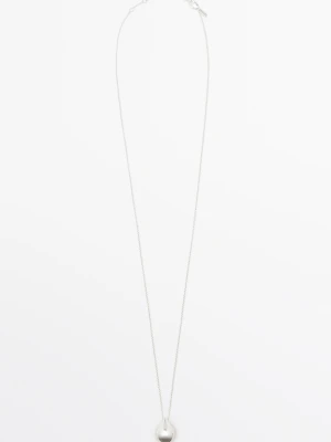 Naszyjnik Z Zawieszką W Kształcie Kropli - Srebrny - Massimo Dutti - Female