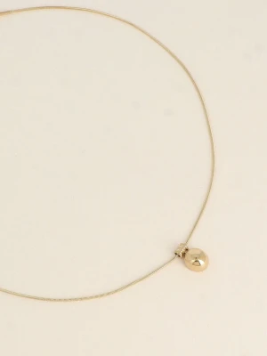 Naszyjnik z zawieszką w kształcie kuli - Bombe - pozłacany 18k złotem Bohm Paris
