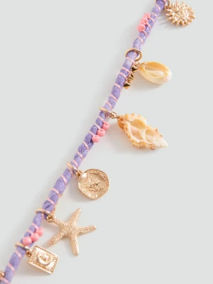 Naszyjnik z zawieszkami charms liliowy - Dzieci - Rozmiar uniwersalny - MANGO KIDS