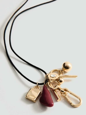 Naszyjnik z zawieszkami charms złoty - Kobieta - Rozmiar uniwersalny - MANGO