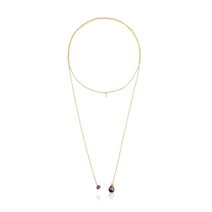 Naszyjnik Z Żółtego Srebra Vermeil Z Perłą I Rubinem Teddy Bear Gems - Tous