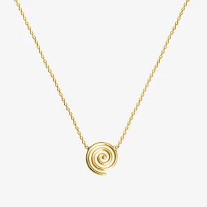 Naszyjnik ze spiralą; srebrny pozłacany Ania Kruk