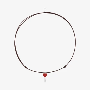 Naszyjnik Ze Srebra, Brązowego Nylonu I Karneolu Tous Unlock - Tous Rozmiar