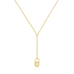 Naszyjnik Ze Srebra Powlekanego Złotem 18-Karatowym Z Masą Perłową Tous Camille - Tous Rozmiar